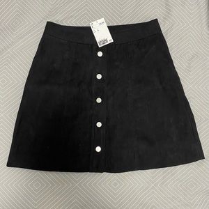 H&M Black Button Down Skirt, Size 2